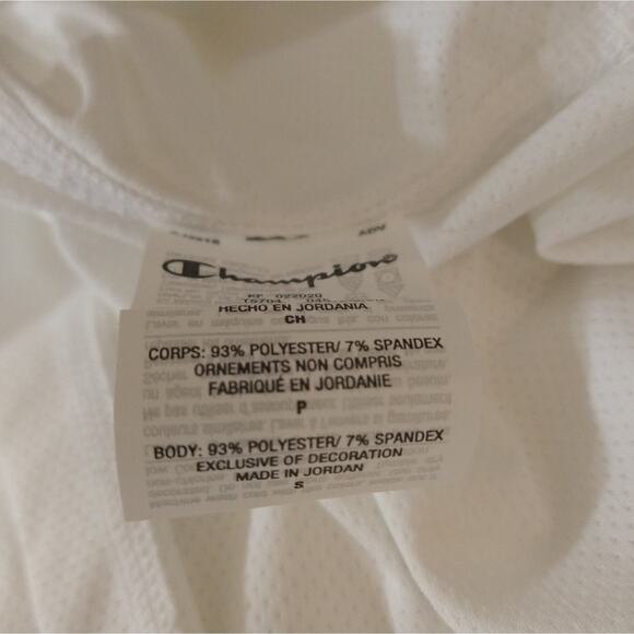 O Champion Men's White USA Mesh Double Dry Workout Performance Tee Shirt NWT S - Picture 8 of 8